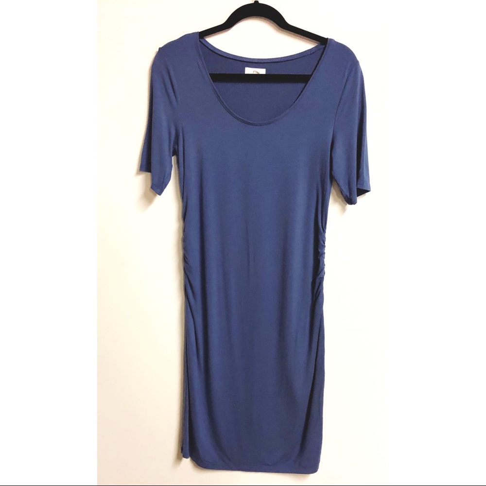 A:glow | runched side maternity dress - Picture 1 of 7